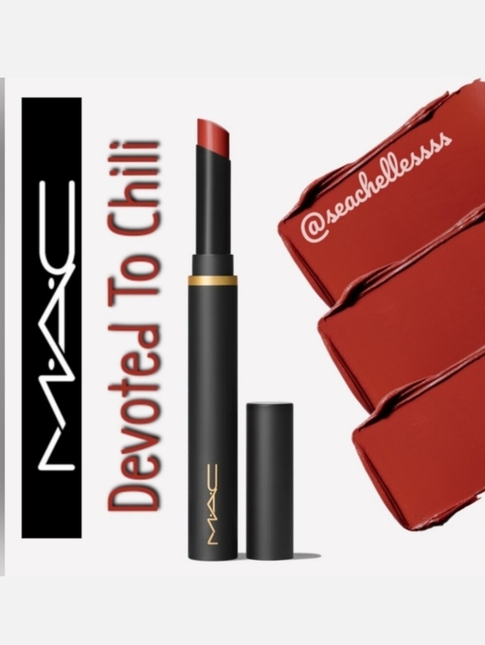 Devoted To Chili | Mac Cosmetics Powder Kiss Velvet Blur Slim Stick | Brand New